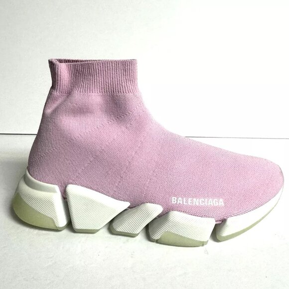 Balenciaga Womens Speed 2.0 LT Sneaker Pink Size EU39 US9 - Picture 1 of 6